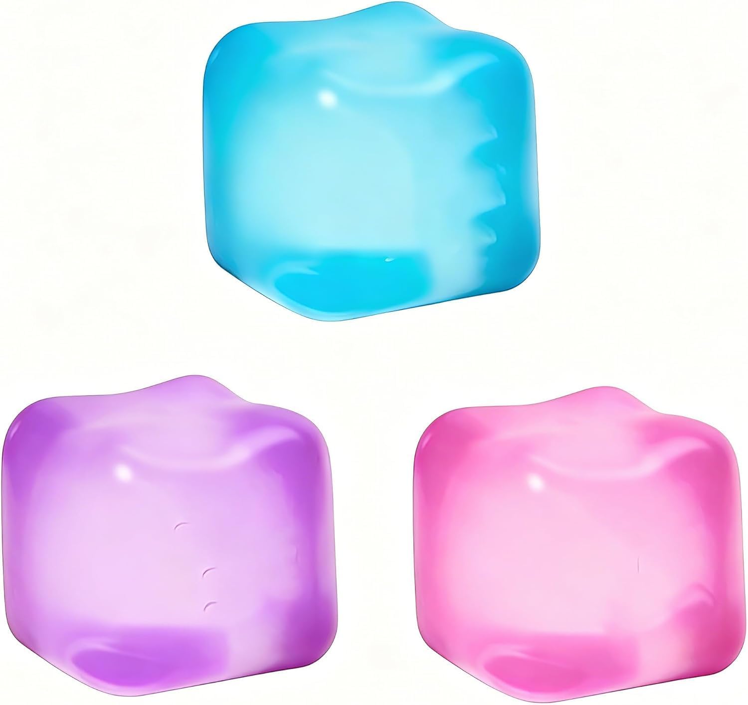 Premium Big Block Cube .Ice Cube Squishies Toys.Durable. Slow-Rebound fingertip Exquisite Spherical ice Cube with boxGift-Ready (Blue) - Image 6