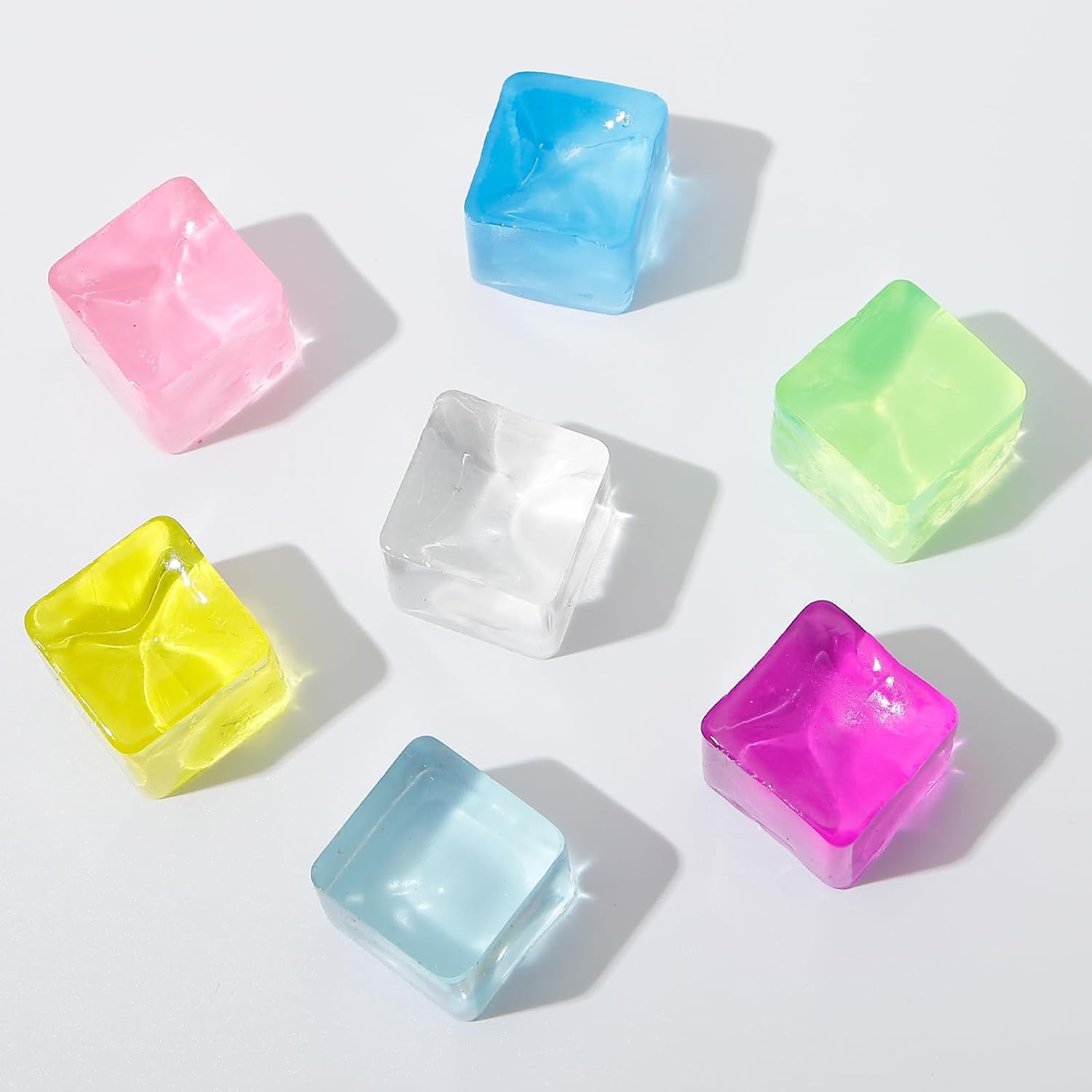 Ice Cube Sensory Toys 24 Pcs Squishy Fidget Stress Cube for Adults Kids Anxiety Stress Relief Hand Therapy Sensory Squishy Ball Classroom Prize Box Toys - Image 9
