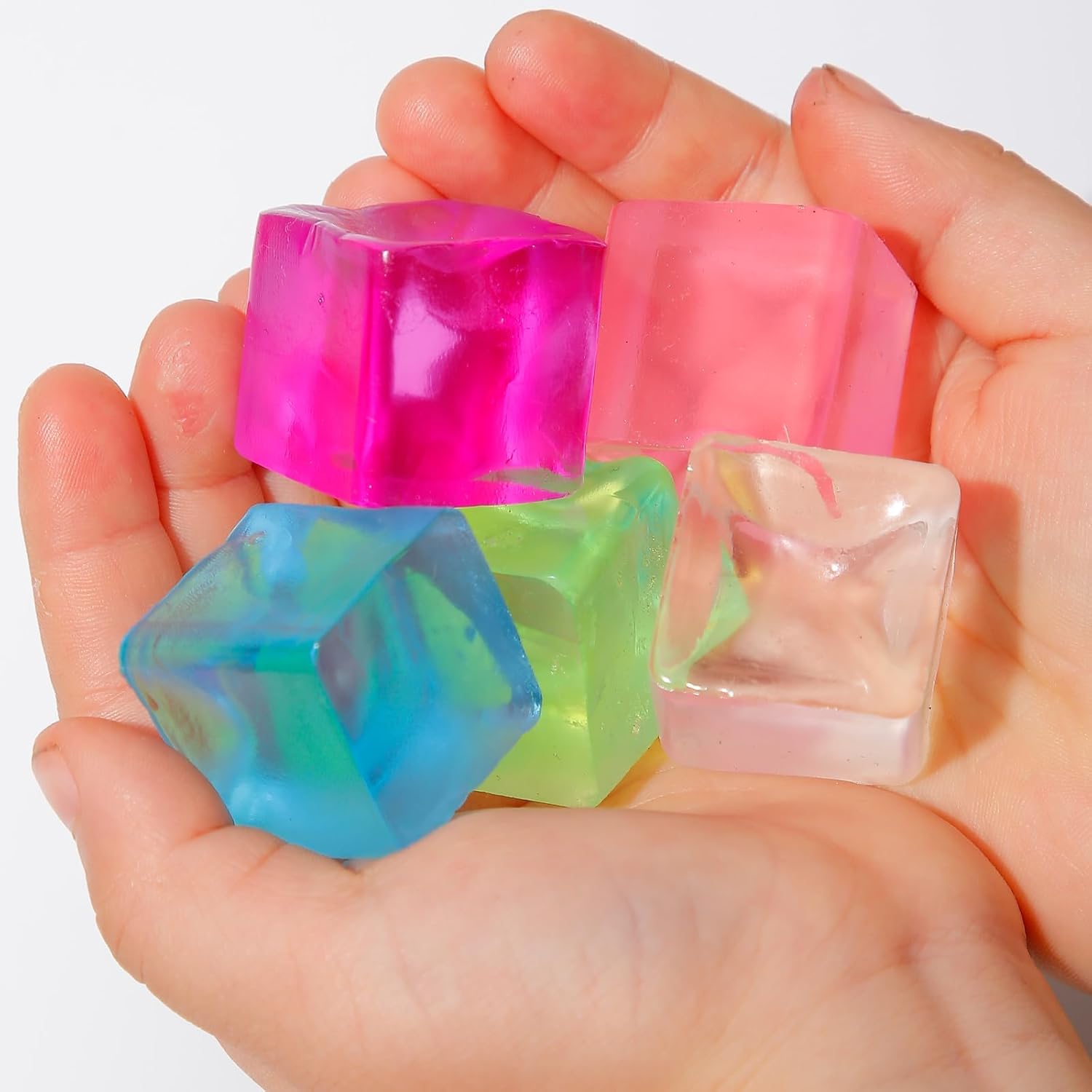 Ice Cube Sensory Toys 24 Pcs Squishy Fidget Stress Cube for Adults Kids Anxiety Stress Relief Hand Therapy Sensory Squishy Ball Classroom Prize Box Toys - Image 7