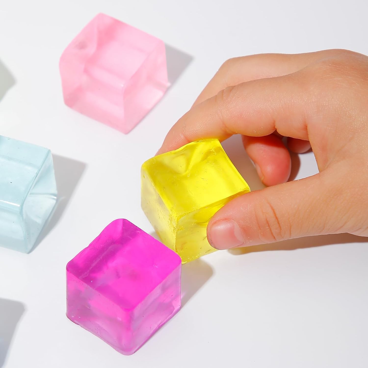 Ice Cube Sensory Toys 24 Pcs Squishy Fidget Stress Cube for Adults Kids Anxiety Stress Relief Hand Therapy Sensory Squishy Ball Classroom Prize Box Toys - Image 8