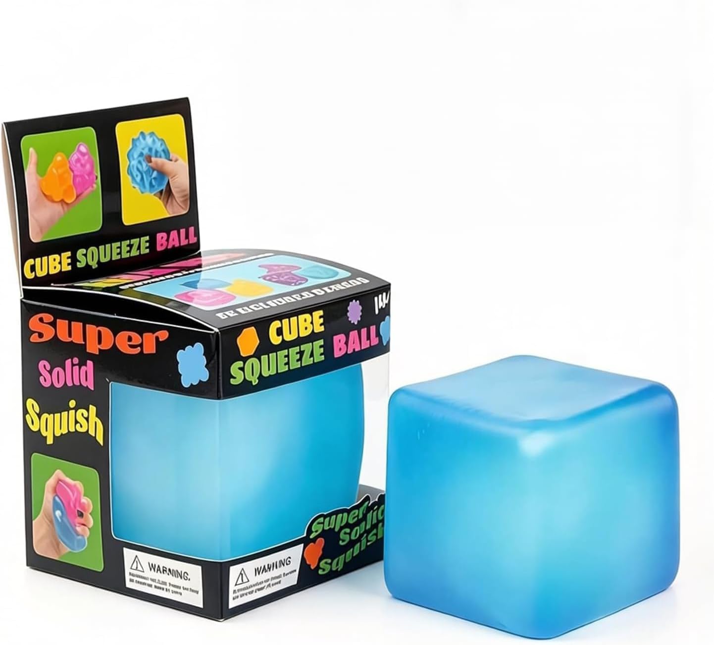 Premium Big Block Cube .Ice Cube Squishies Toys.Durable. Slow-Rebound fingertip Exquisite Spherical ice Cube with boxGift-Ready (Blue)