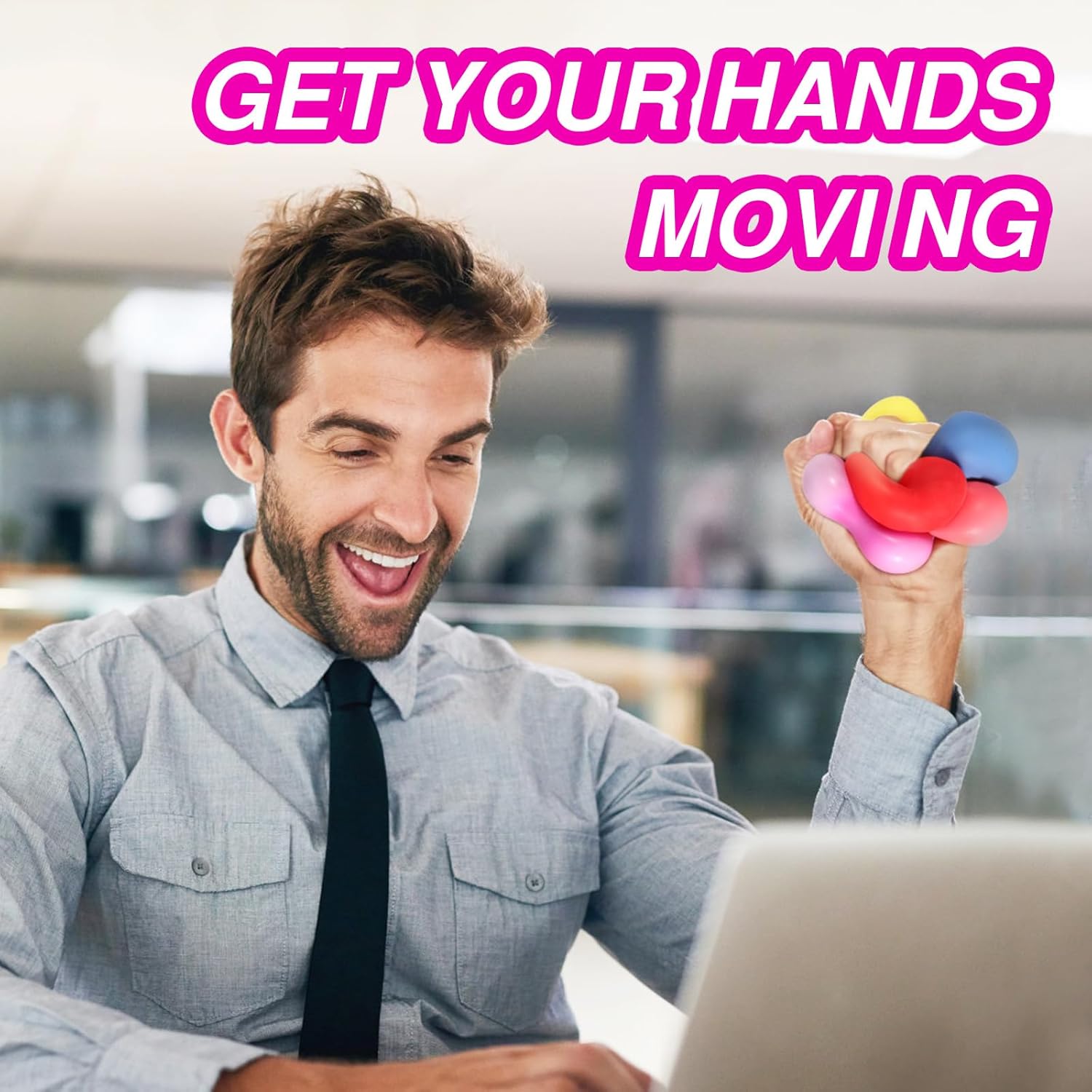 24 Pack Slow Rising Stress Cube . Dough Stress Balls Soft Fidget Squishy Toys for Anxiety Relief. Pull Stretch Classroom Prize Party Favors Toys for Kids - Image 6