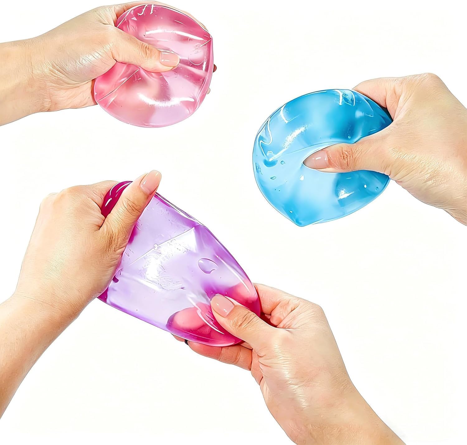 Premium Big Block Cube .Ice Cube Squishies Toys.Durable. Slow-Rebound fingertip Exquisite Spherical ice Cube with boxGift-Ready (Blue) - Image 2