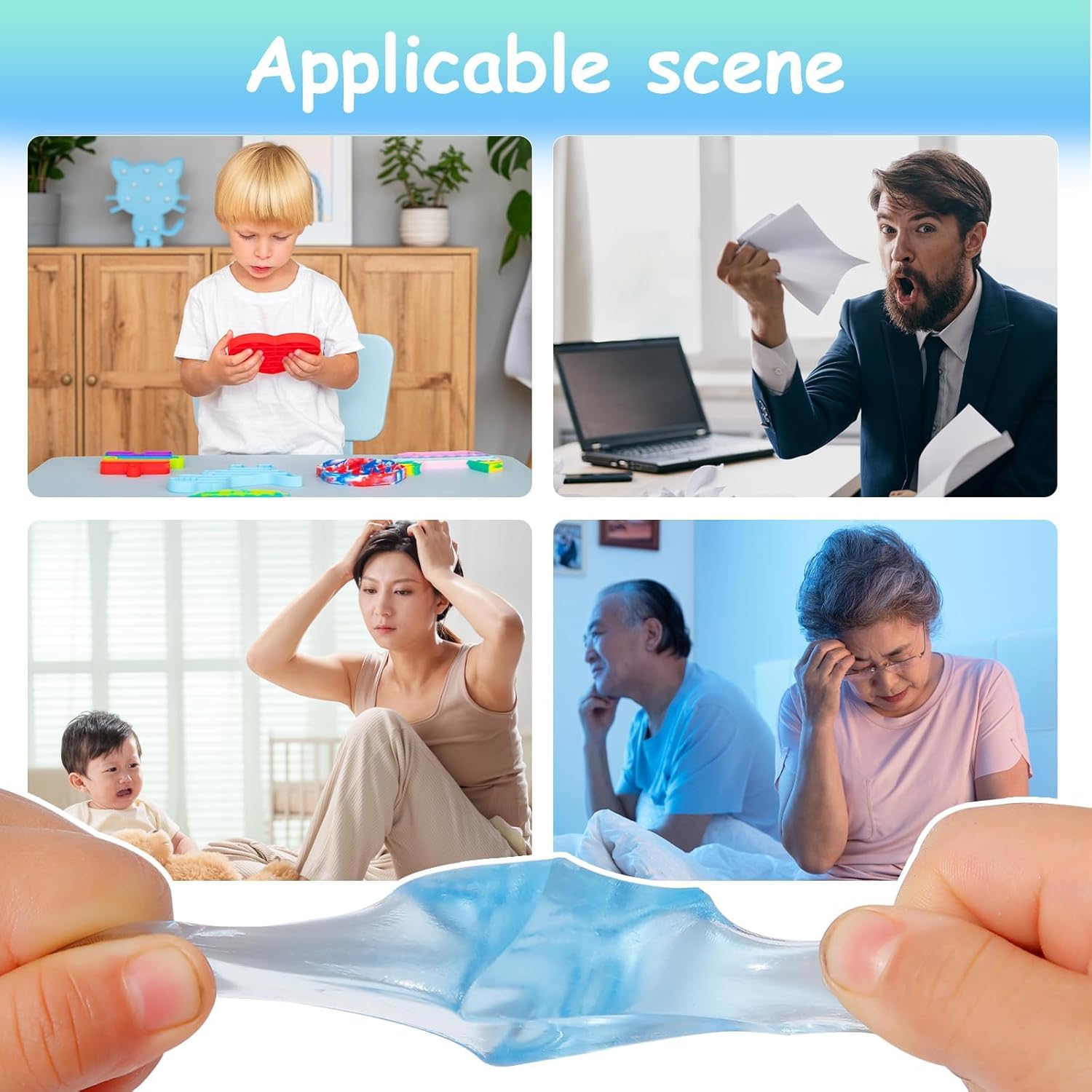 Ice Cube Sensory Toys 24 Pcs Squishy Fidget Stress Cube for Adults Kids Anxiety Stress Relief Hand Therapy Sensory Squishy Ball Classroom Prize Box Toys - Image 5